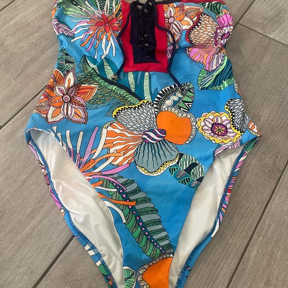 Trina Turk | Swim | Trina Turk Blue And Orange One Piece Swimsuit With ...